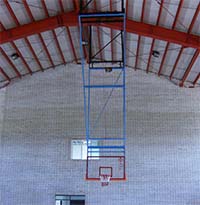 بسکتبال سقفی تاشو  هوشمند ریموت دار پیام گستر