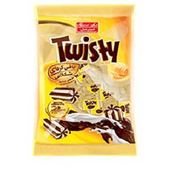 تافی دو رنگ کره ای شکلاتی 125 گرمی شیرین عسل