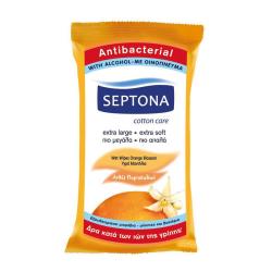 دستمال مرطوب مدل Antibacterial با عصاره پرتقال 15 عددی سپتونا